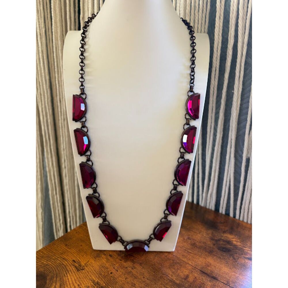Coldwater Creek Crescent Gem Necklace